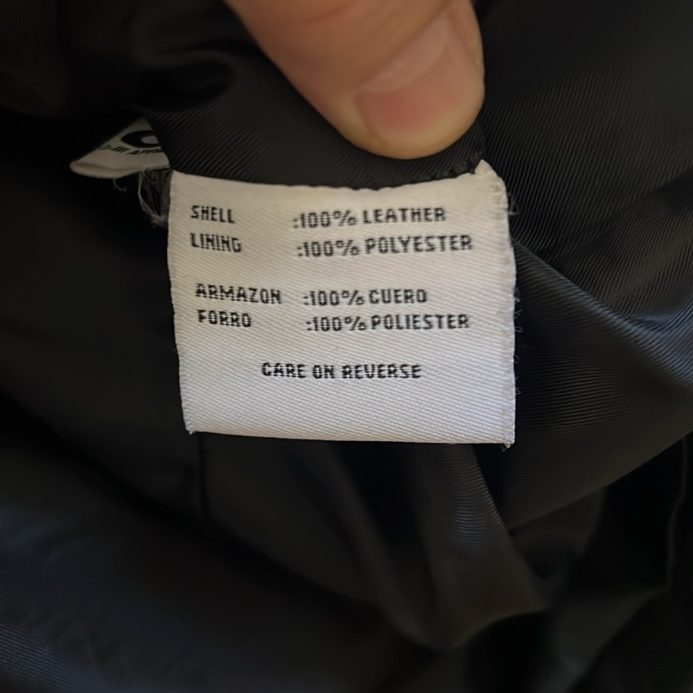 Nine West Women Separates 100% Smooth Black Leather Coat fully lined 2 slit pckt - Picture 14 of 17